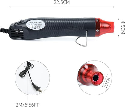 Heat Gun for Crafting, 110V 300W Handed Hot Air Gun, 3.28FT Ultra-Long Cable - Image 2