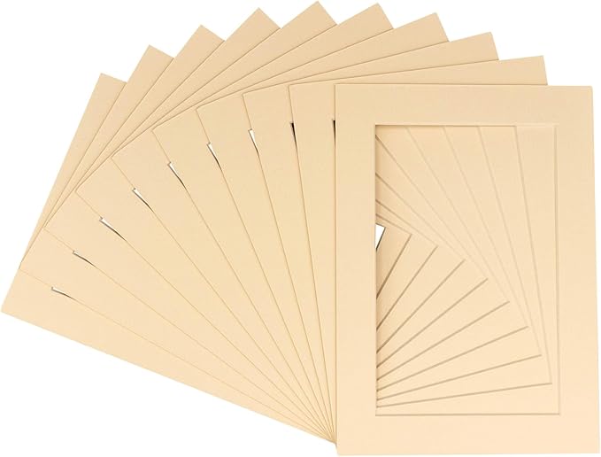 Pack of TEN 8x10 Mats Bevel Cut by Poster+Palooza