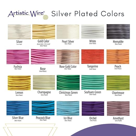 Artistic Wire, 20 Gauge Silver Plated Tarnish Resistant Colored Copper Craft - Image 4