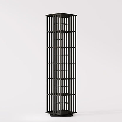 YOWOS Rotating Bookshelf Tower, 360 Display Spinning Bookcase, Bamboo Bookshelf by YOWOS