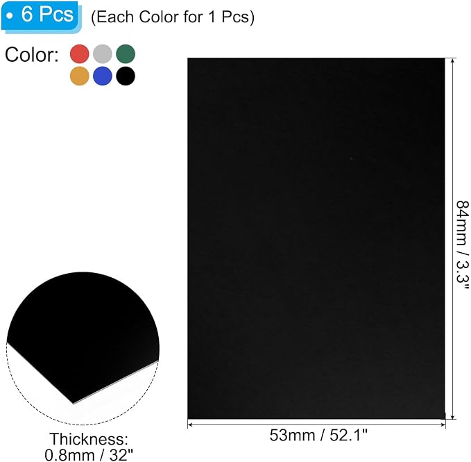 PATIKIL 3.3x2.1x1/32inch Anodized Aluminum Sheet Set - Image 2