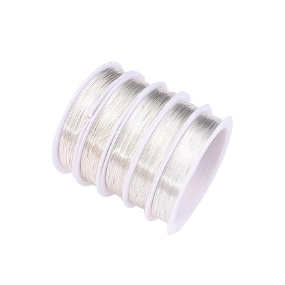 Silver Copper Wire 0.4mm Bead Cord - Image 3
