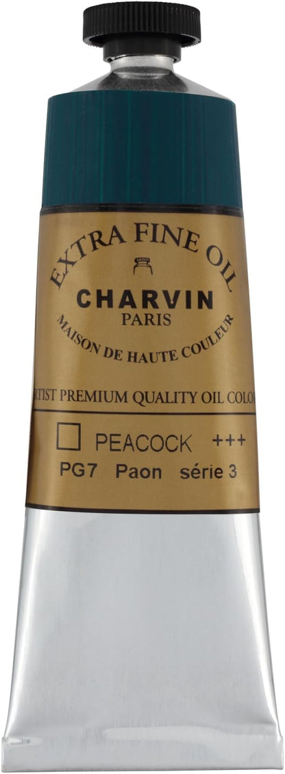 Charvin Extra Fine Oil Paint, Peacock Green 60 mL - Image 2