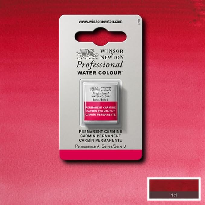 Winsor & Newton Professional Water Colour Paint, Half Pan, Permanent Carmine - Image 6