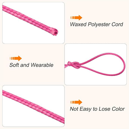 MECCANIXITY Waxed Cord 1mm Waxed Polyester Cord 175 Yard Wax String - Image 3