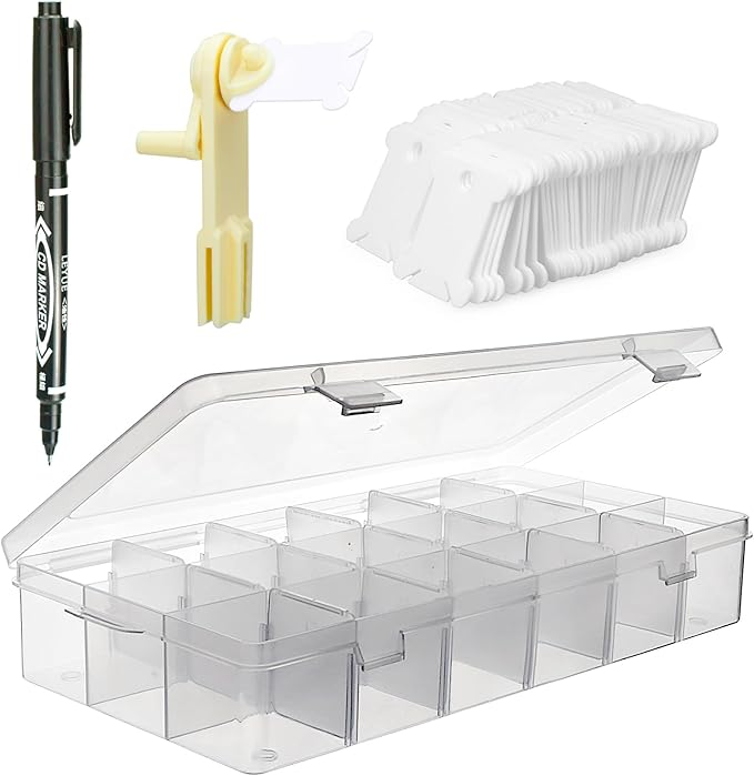 BLUE HANDCART Embroidery Floss Organizer, 1 Removable 18 Compartments Cross by Unknown