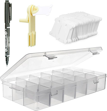BLUE HANDCART Embroidery Floss Organizer, 1 Removable 18 Compartments Cross by Unknown