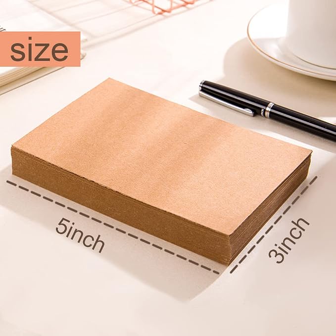 Bercoor 200 Pack Blank 3 x 5 Inch Index Cards, Heavy Study Cards, Note Cards - Image 2