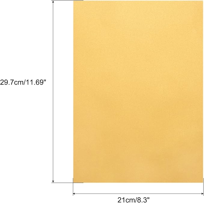MECCANIXITY Colored Vellum Paper, 20 Sheet Gold Transparency 11.7 x 8.2 - Image 2