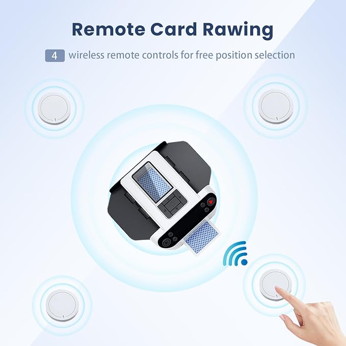 Automatic Card Shuffler and Dealer 2-in-1, 360°/180°Rotating Dealer - Image 4