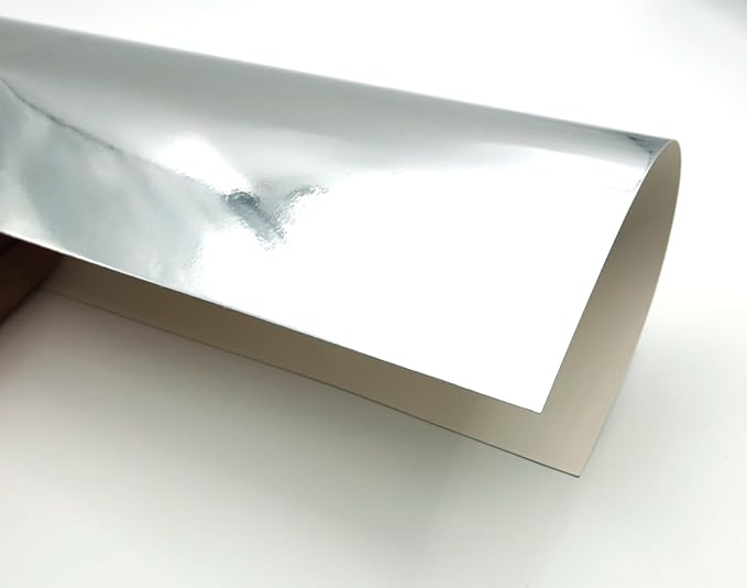 TGXRZX Metallic Silver Cardstock Paper, Size 8 "x 11", Mirror Finish Gold Foil - Image 5