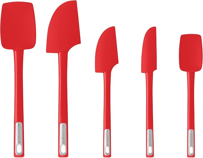 Premium Silicone Spatula Set, JXWING Flexible Heat Resistant Non-slip Handle by JXWING