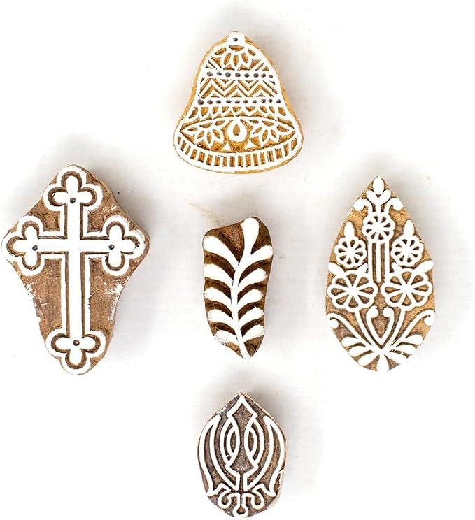 Wooden Indian Traditional Design Printing Stamps - Image 2