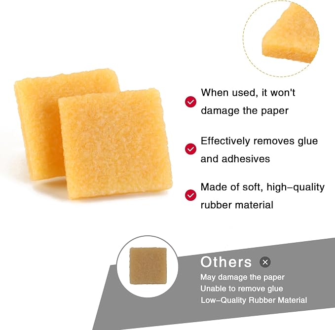 WHTCHSU 1Pcs Glue and Residue Eraser Rubber Cement Cleaner - Image 3