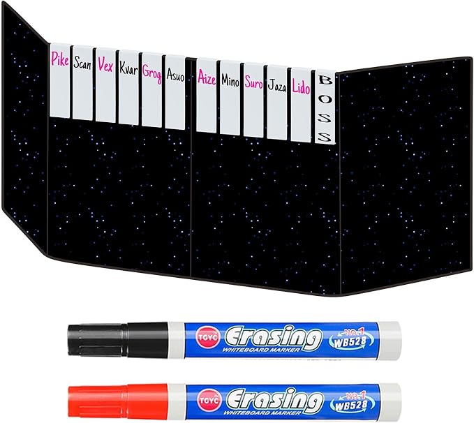 White Acrylic Erasable Screen Top Initiative Trackers 12PCS by Aizesuro