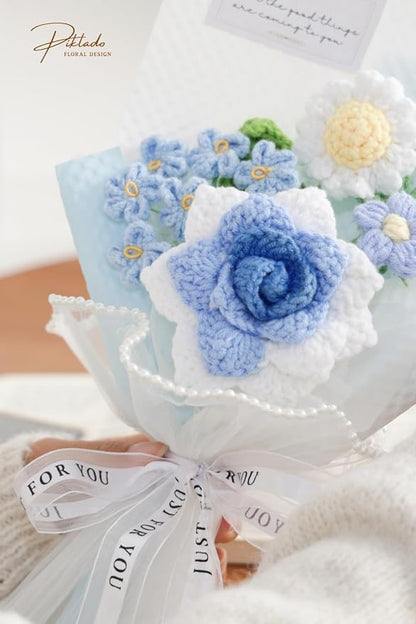 Hand-Woven Flower Bouquet Finished（1pcs） - Image 4