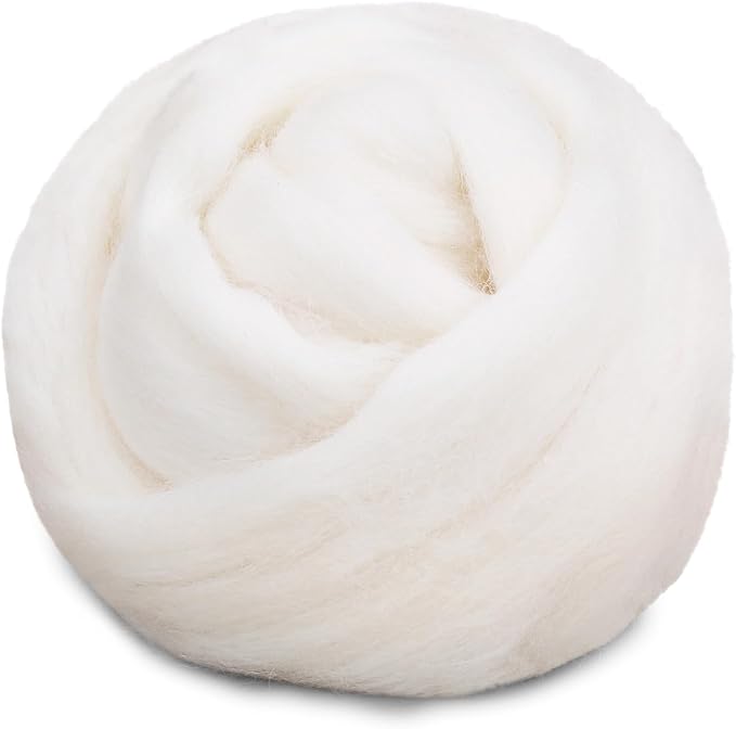 Mayboos Wool Roving Yarn, 1.76oz Colored Natural Wool Roving, Wool Felting by Mayboos