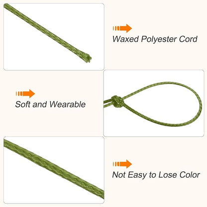 MECCANIXITY Waxed Cord 0.5mm Waxed Polyester Cord 175 Yard Wax String - Image 3