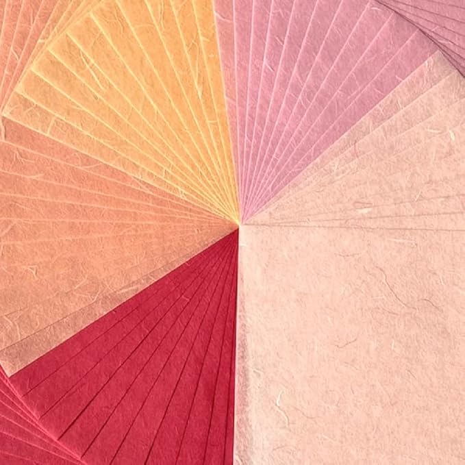 50 Sheets 6 x 6 Inches Natural Fiber Mulberry paper Sheets Square Origami Paper - Image 5