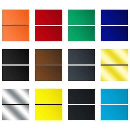 Engraving Blank ABS Double Color Plastic Sheet, 11.8x6.49x0.05 inch Materials by Frddiud