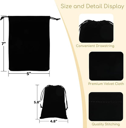 Velvet Drawstring Jewelry Bag, 5x7 Tarot Card Pouch, Or Wrapping Halloween - Image 2