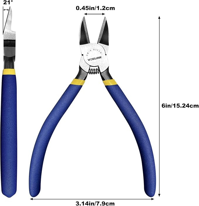 VCELINK Wire Cutter, 6-inch Side Cutter, CR-V Small Flush Cutter, Professional - Image 5