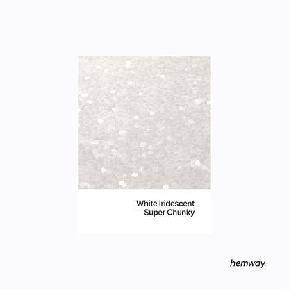 Hemway Glitter for Resin 100g White Iridescent Metallic Crystals for Epoxy - Image 2