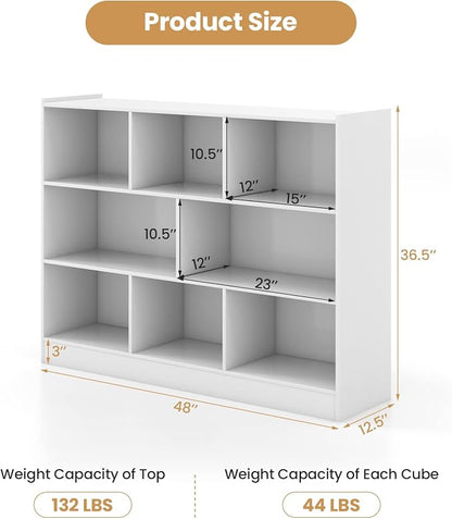 Toy Storage Organizer, 3-Tier Kids Bookshelf, 8 Cube Kids' Bookcases, Cabinets - Image 3
