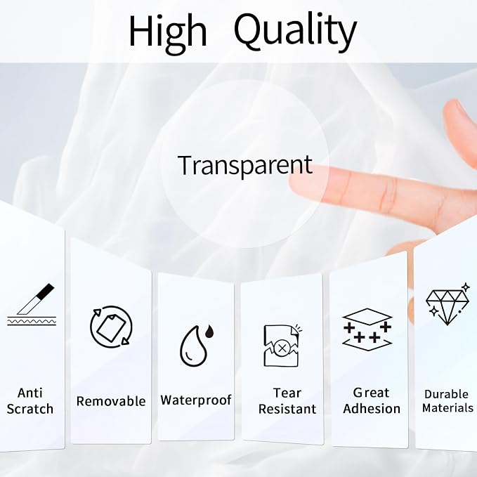 Round Transparent Thermal Label Stickers- 1.5 Inch, Round Clear Self-Adhesive - Image 3