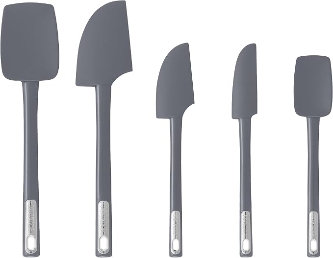 Premium Silicone Spatula Set, Flexible Heat Resistant Non-slip Handle Baking by JXWING