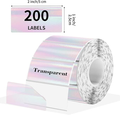 Transparent Clear Thermal Label Stickers, 2 x 1 Inch Printable Transparent - Image 2