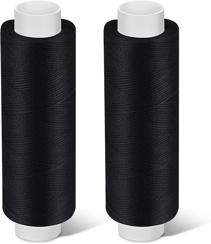 Bupete 2 Rolls Black Thread for Sewing, 200 Yards Each Roll Sewing Thread by Bupete