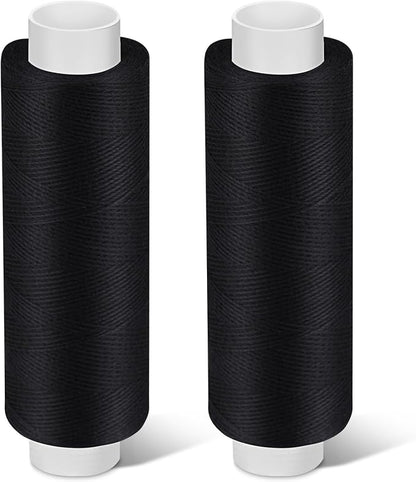 Bupete 2 Rolls Black Thread for Sewing, 200 Yards Each Roll Sewing Thread by Bupete