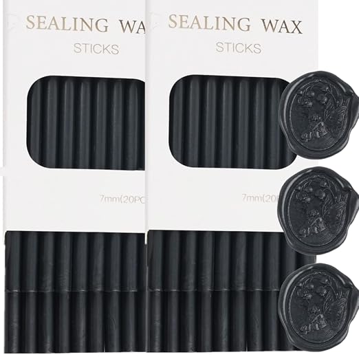 Wax Seal Sticks, ONWINPOR 40Pcs Black Wax Sealing Sticks - Image 7