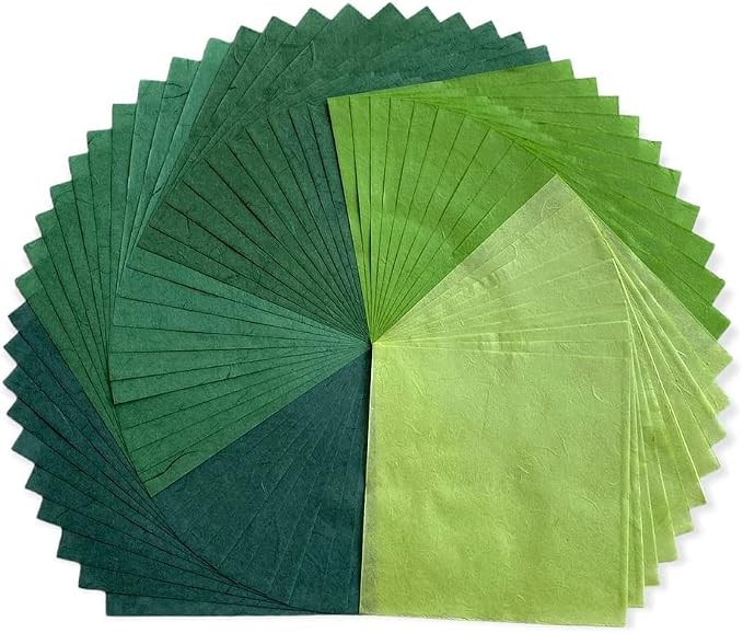 50 Sheets 6 x 6 Inches Natural Fiber Mulberry paper Sheets Square Origami Paper - Image 2