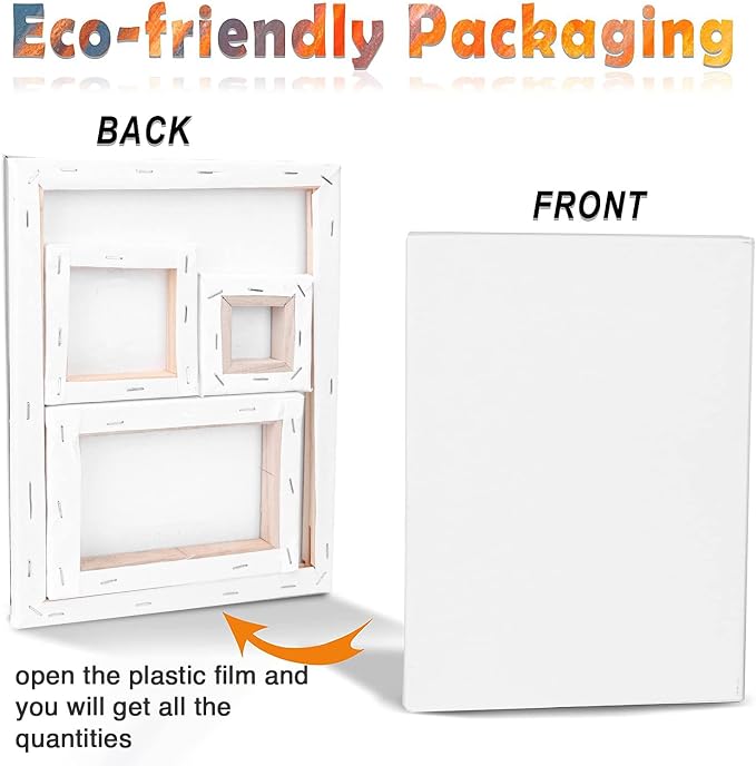 ESRICH 4 Pack Stretched Canvas for Painting - Image 2