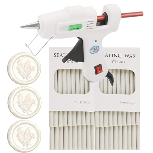 40Pcs Pearl White Wax Seal Sticks by ONWINPOR