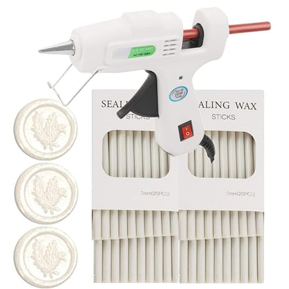 40Pcs Pearl White Wax Seal Sticks by ONWINPOR