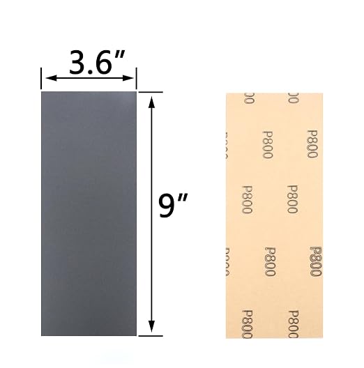 30Pcs 9 x 3.6 Inchs 800 Grit Wet and Dry Handmade Universal Sanding Sheets - Image 2