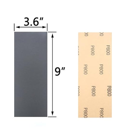 30Pcs 9 x 3.6 Inchs 800 Grit Wet and Dry Handmade Universal Sanding Sheets - Image 2