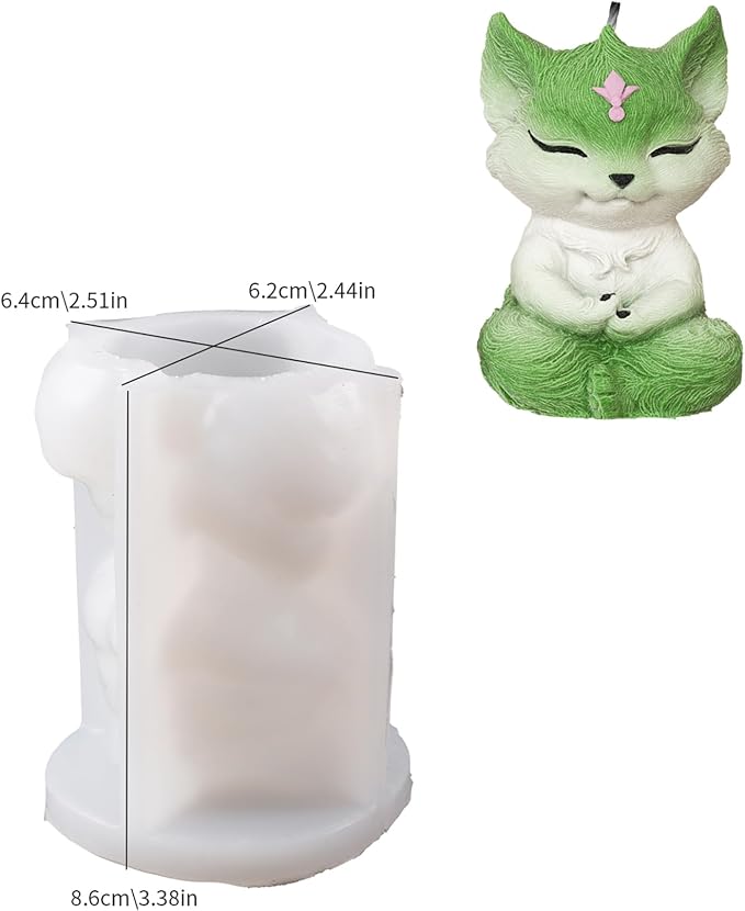 Fox Candle Soap Mold Animal Resin Casting Mold - Image 3