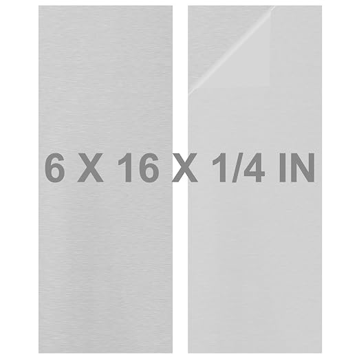 2Pack 6061 T651 Aluminum Sheet Metal 6 x 16 x 1/4 Inch Thick Flat Plain by Lswteiz