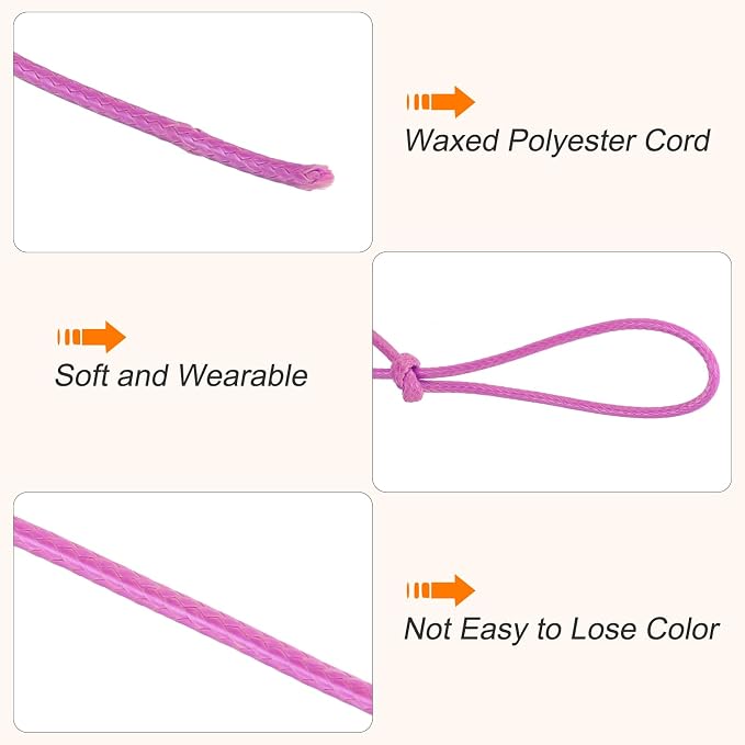 MECCANIXITY Waxed Cord 2.5mm Waxed Polyester Cord 87 Yard Wax String - Image 3