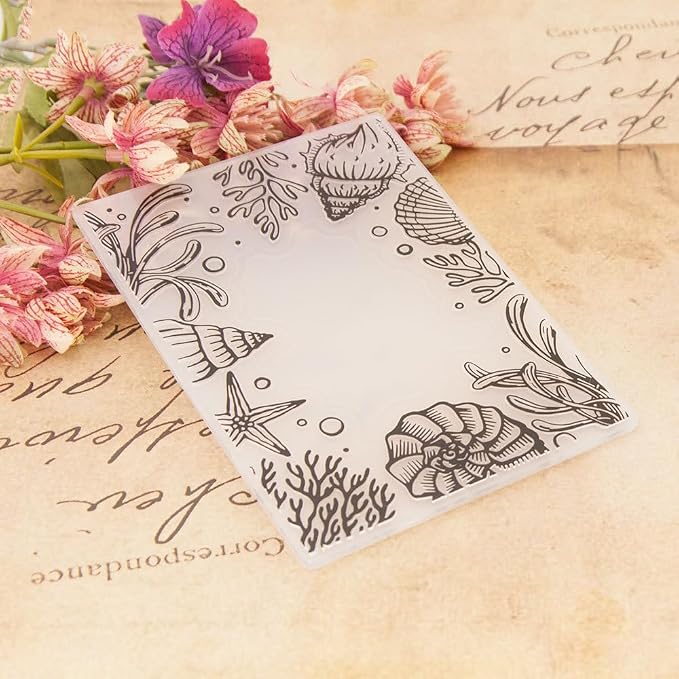 6Pcs Plastic Embossing Folders for Card Making Embossing Machine Template Mold - Image 7