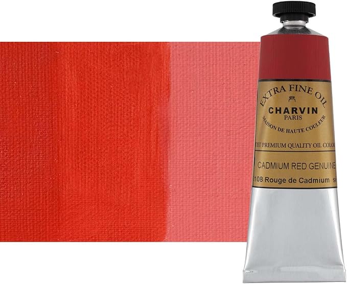 Charvin Extra Fine Oil Paint, Cadmium Red Medium 60 mL by Unknown