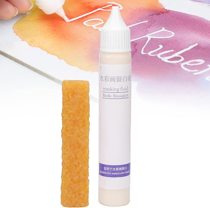 Masking Fluid for Watercolor Painting, 30ml White Masking Fluid Pen, Masking - Image 5