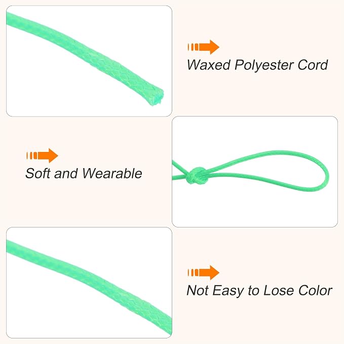 MECCANIXITY Waxed Cord 1.5mm Waxed Polyester Cord 175 Yard Wax String - Image 3