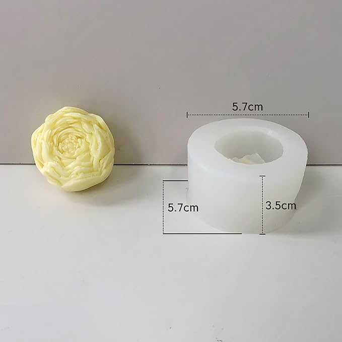 Rose Ball 3D Round Flower Peony Resin Casting Molds - Image 5