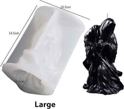 6 Inch Shadow Man Candle Mold Skull Head Candle Mold Skull Candle Making Molds - Image 2
