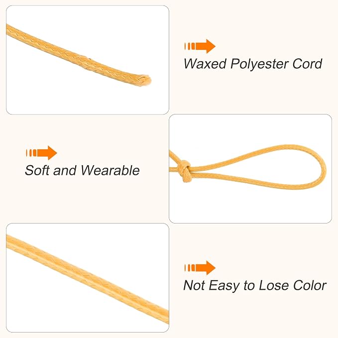 MECCANIXITY Waxed Cord 2mm Waxed Polyester Cord 98 Yard Wax String - Image 3